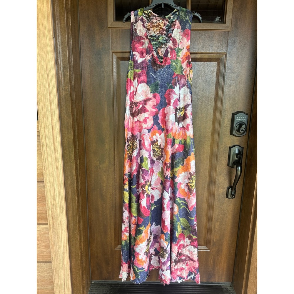 NWT Women's Komarov Ava sleeveless floral maxi occasion dress w lace detail XL